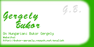 gergely bukor business card